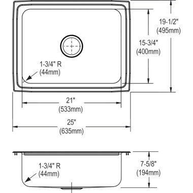 Click here to see Elkay LFR2519 Elkay Lustertone Classic 25