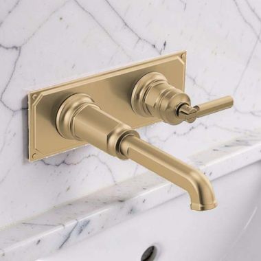 Click here to see  RP100323GL Brizo Invari Wall-Mount Rectangular Lavatory Escutcheon Plate, Brilliance Luxe Gold - RP100323GL