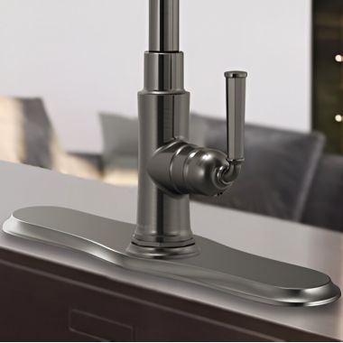 Click here to see Brizo RP100299SL Brizo Escutcheon Plate for Rook Series Kitchen Faucet, Brilliance Luxe Steel - RP100299SL