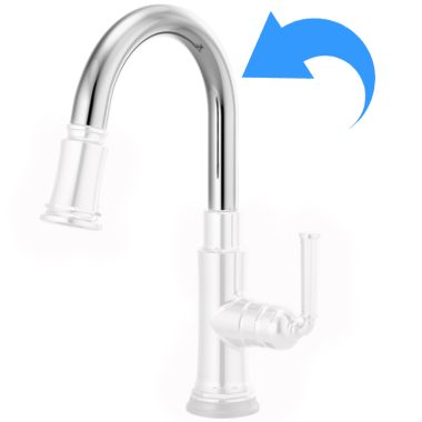 Click here to see Brizo RP100564PC Brizo Rook Arc Kitchen Spout Assembly For SmartTouch Pull-Down Prep Kitchen Faucet, Polished Chrome - RP100564PC