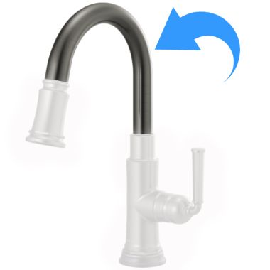 Click here to see Brizo RP100569SL Brizo Rook Prep Spout Assembly For SmartTouch Pull-Down Prep Kitchen Faucet, Brilliance Luxe Steel - RP100569SL