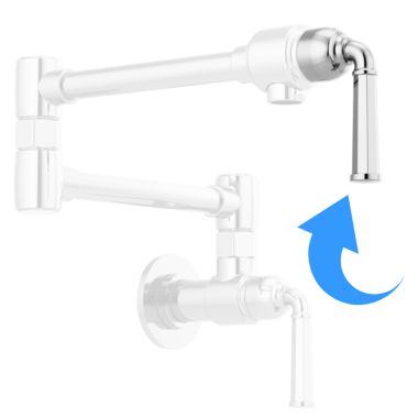 Click here to see Brizo RP100590PC Brizo Rook Wall Mount Pot Filler Faucet Lever Handle Kit, Polished Chrome - RP100590PC