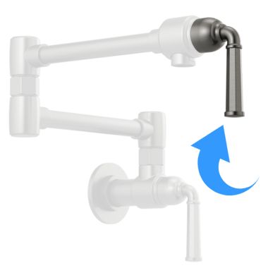 Click here to see Brizo RP100590SL Brizo Rook Wall Mount Pot Filler Faucet Lever Handle Kit, Brilliance Luxe Steel - RP100590SL