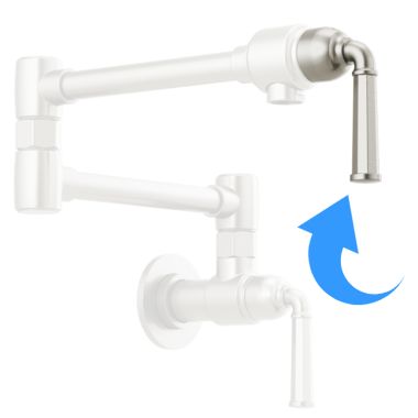 Click here to see Brizo RP100590SS Brizo Rook Wall Mount Pot Filler Faucet Lever Handle Kit, Brilliance Stainless - RP100590SS