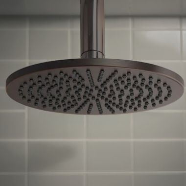 Click here to see Brizo 81392-RB-2.5 Brizo Essential 12in Raincan Shower Head, Single-Function, Linear, Round, 2.5 GPM, Touch-Clean Nozzles, Venetian Bronze - 81392-RB-2.5