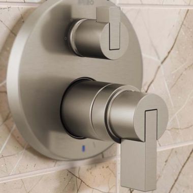 Click here to see  HL75P32-NK Brizo Litze Pressure Balance Lever Handle Kit with Diverter and Temperature Control, ADA, Brilliance Luxe Nickel - HL75P32-NK