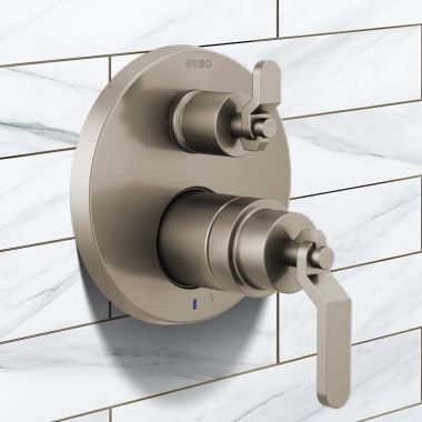 Click here to see DELTA FAUCETS COMPANY HL75P34-NK Brizo Litze Industrial Lever Handle Kit for T75P535-LHP and T75P635-LHP, Brilliance Luxe Nickel - HL75P34-NK 