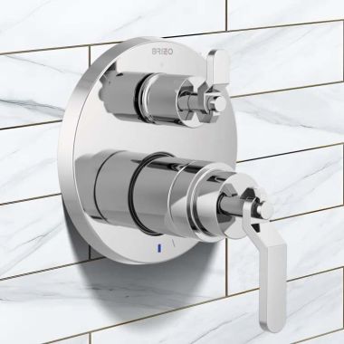 Click here to see DELTA FAUCETS COMPANY HL75P34-PC Brizo Litze Industrial Lever Handle Kit for T75P535-LHP and T75P635-LHP, Polished Chrome - HL75P34-PC 