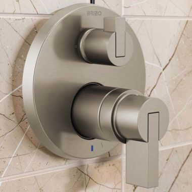 Click here to see  T75P635-NKLHP Brizo Litze Pressure Balance Valve Trim with 6-Function Diverter Trim, Less Handles, Brilliance Luxe Nickel - T75P635-NKLHP