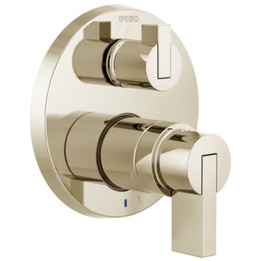 Click here to see Brizo T75P535-PNLHP Brizo Litze Pressure Balance Valve Trim w/ 3-Function Diverter Trim, Less Handles, Polished Nickel - T75P535-PNLHP