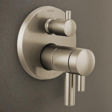 Click here to see Brizo T75575-BN Brizo Odin TempAssure Thermostatic Valve Trim with 3-Function Diverter Trim, MultiChoice, ADA, Brilliance Brushed Nickel - T75575-BN