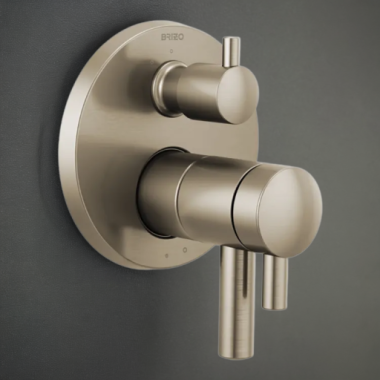 Click here to see Brizo T75675-BN Brizo Odin TempAssure Thermostatic Valve with Integrated 6-Function Diverter Trim, ADA, 7.2 GPM, Brilliance Brushed Nickel - T75675-BN