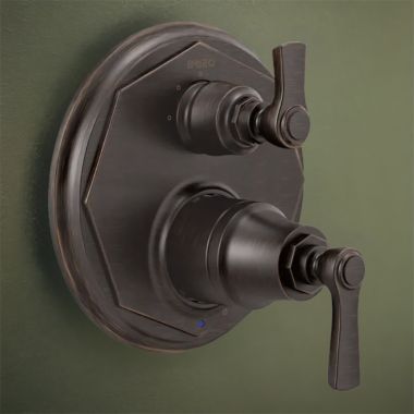 Click here to see Brizo T75P560-RB Brizo Rook Pressure Balance Valve Trim w/ 3-Function Diverter Trim, Lever Handles, Venetian Bronze - T75P560-RB