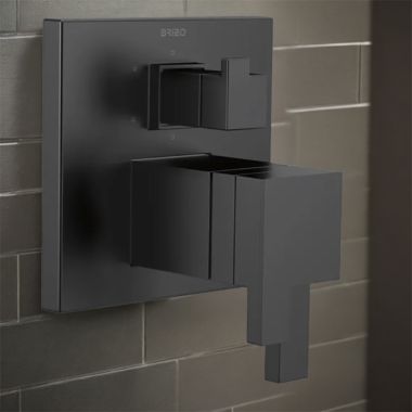 Click here to see Brizo T75680-BL Brizo Siderna TempAssure Thermostatic Valve Trim w/ 6-Function Diverter, MultiChoice, ADA, Matte Black - T75680-BL