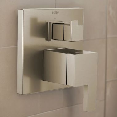 Click here to see Brizo T75P580-BN Brizo Siderna Pressure Balance Valve Trim w/ 3-Function Diverter Trim, Lever Handles, Brushed Nickel - T75P580-BN