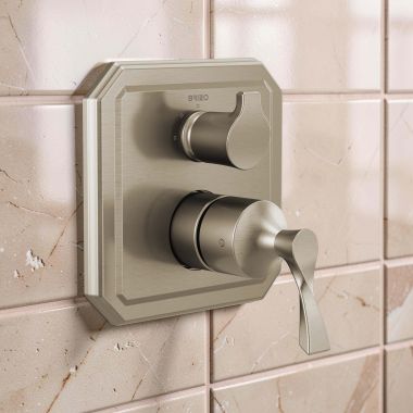 Click here to see DELTA FAUCETS COMPANY T75P530-BN Brizo Virage Pressure Balance Valve Trim with Three Function Diverter, MultiChoice, ADA, Brilliance Brushed Nickel - T75P530-BN