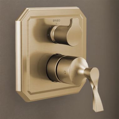 Click here to see Brizo T75P530-GL Brizo Virage Pressure Balance Valve Trim with Three Function Diverter, MultiChoice, ADA, Brilliance Luxe Gold - T75P530-GL