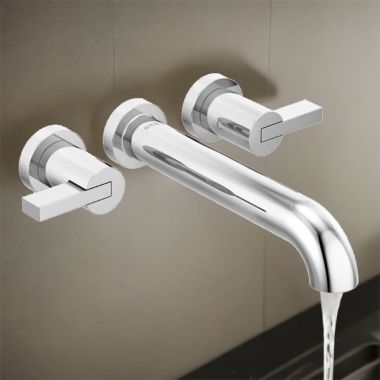 Click here to see Brizo T70435-PCLHP Brizo Litze Two-Handle Wall-Mount Tub Filler with Hig0h Flow Ceramic Valve, 9.3 GPM, Polished Chrome - T70435-PCLHP 