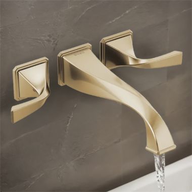 Click here to see Brizo T70430-GL Brizo Virage Wall Mount Tub Filler Trim, Two Handle, ADA, Brilliance Luxe Gold - T70430-GL
