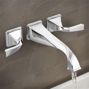Click here to see Brizo T70430-PC Brizo Virage Wall Mount Tub Filler Trim, Two Handle, ADA, Polished Chrome - T70430-PC