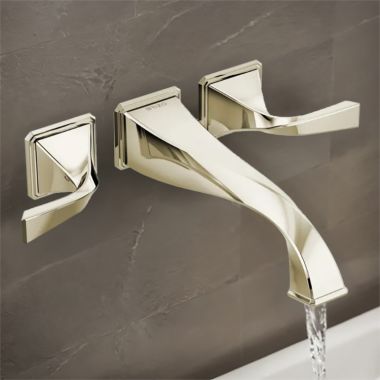 Click here to see Brizo T70430-PN Brizo Virage Wall Mount Tub Filler Trim, Two Handle, ADA, Brilliance Polished Nickel - T70430-PN