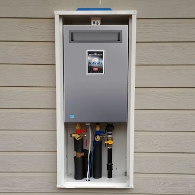 Click here to see Bradford White RTG-K-160-N2 Bradford White Infiniti K Natural Gas Tankless Water Heater, 7GPM, Digital Control, 160,000 BTU, 120V, Outdoor - RTG-K-160-N2