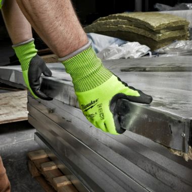 Click here to see Milwaukee 48-73-1021 Milwaukee Medium High Visibility Cut Level 3 Polyurethane Dipped - 48-73-8931B