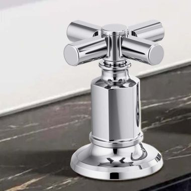 Click here to see  HX5376-PC Brizo Invari Cross Handle Kit for Widespread Lavatory Faucet, Deck Mount, ADA, Polished Chrome - HX5376-PC