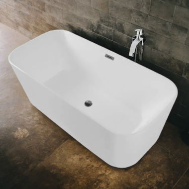 Click here to see Trone Plumbing ZION Trone 66in x 30in White Freestanding Soaker Tub - ZION67