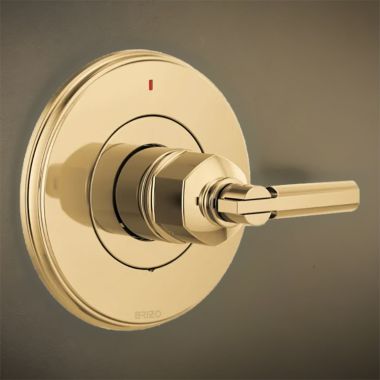 Click here to see Brizo T60P076-PGLHP Brizo Invari Pressure Balance Single-Handle Valve Trim, Less Handle, Brilliance Polished Gold - T60P076-PGLHP
