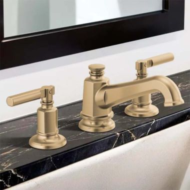 Click here to see  65378LF-GLLHP Brizo Invari Two-Handle Widespread Bathroom Faucet With Pop-Up, Less Handles, 1.5 GPM, Brilliance Luxe Gold - 65378LF-GLLHP