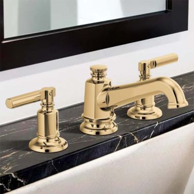 Click here to see  65378LF-PGLHP Brizo Invari Two-Handle Widespread Bathroom Faucet With Pop-Up, Less Handles, 1.5 GPM, Brilliance Polished Gold - 65378LF-PGLHP