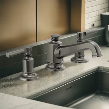 Click here to see Brizo 65378LF-SLLHP Brizo Invari Two-Handle Widespread Bathroom Faucet with Pop-Up, 1.5 GPM,  Brilliance Luxe Steel - 65378LF-SLLHP
