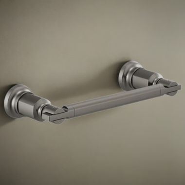 Click here to see Brizo 694776-SL Brizo Invari 8-inch Wall-mounted Single Towel Bar, Brass Constructed, Brilliance Luxe Steel - 694776-SL