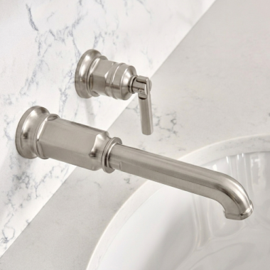 Click here to see Brizo HL5876-NK Brizo Invari Wall-Mount Metal Lever Handle Kit with Glide Ring, ADA, Brilliance Luxe Nickel - HL5876-NK 
