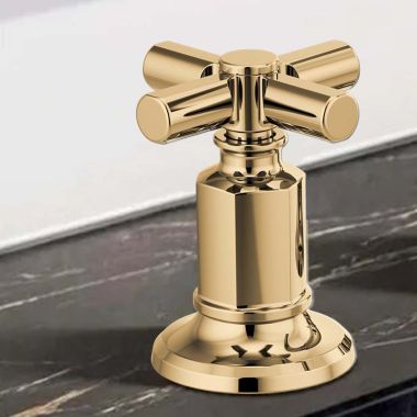 Click here to see  HX5376-PG Brizo Invari Cross Handle Kit for Widespread Lavatory Faucet, Deck Mount, ADA, Brilliance Polished Gold - HX5376-PG