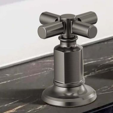 Click here to see  HX5376-SL Brizo Invari Cross Handle Kit for Widespread Lavatory Faucet, Deck Mount, ADA, Brilliance Luxe Steel - HX5376-SL