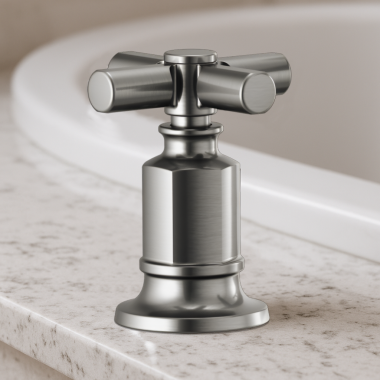 Click here to see Brizo HX676-SL Brizo Invari Cross Handle Kit for Deck-Mounted Roman Tub Filler, Brilliance Luxe Steel - HX676-SL