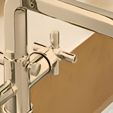 Click here to see Brizo HX7076-GL Brizo Invari Cross Handle Kit for Floor Mount Tub Filler, Brilliance Luxe Gold - HX7076-GL