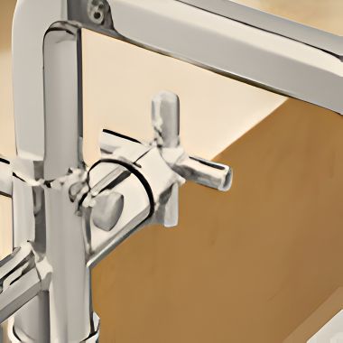 Click here to see Brizo HX7076-NK Brizo Invari Cross Handle Kit for Floor Mount Tub Filler, Brilliance Luxe Nickel - HX7076-NK