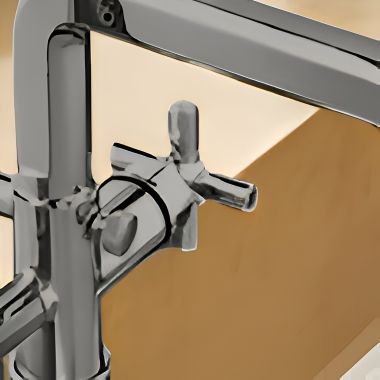 Click here to see Brizo HX7076-SL Brizo Invari Cross Handle Kit for Floor Mount Tub Filler, Brilliance Luxe Steel - HX7076-SL