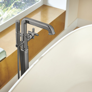 Click here to see Brizo RP100329SL Brizo Invari Single-Function Hand Shower with Certified Dual Check Valves, WaterSense, 1.75 GPM, Brilliance Luxe Steel - RP100329SL