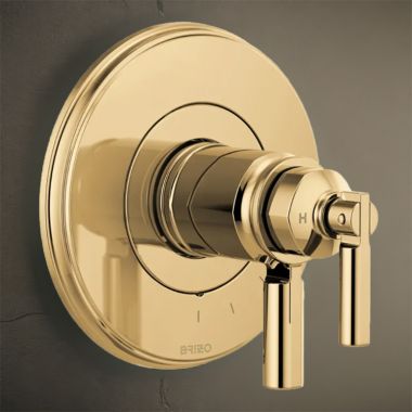 Click here to see Brizo T60076-GL Brizo Invari TempAssure Thermostatic Two-Handle Valve Trim, Lever Handles, Brilliance Luxe Gold - T60076-GL