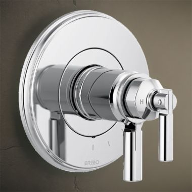 Click here to see Brizo T60076-PC Brizo Invari TempAssure Thermostatic Two-Handle Valve Trim, Lever Handles, Polished Chrome - T60076-PC