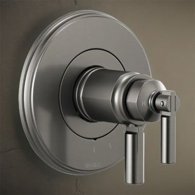 Click here to see Brizo T60076-SL Brizo Invari TempAssure Thermostatic Two-Handle Valve Trim, Lever Handles, Brilliance Luxe Steel - T60076-SL