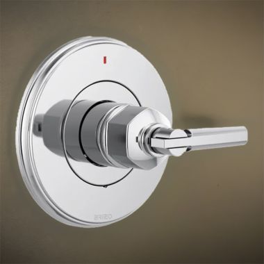Click here to see Brizo T60P076-PCLHP Brizo Invari Pressure Balance Single-Handle Valve Trim, Less Handle, Polished Chrome - T60P076-PCLHP