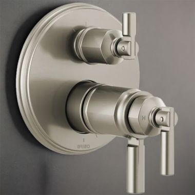 Click here to see Brizo T75576-NK Brizo Invari TempAssure Thermostatic Valve Trim with 3-Function Diverter, MultiChoice, ADA, Brilliance Luxe Nickel - T75576-NK