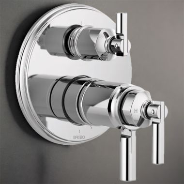 Click here to see Brizo T75576-PC Brizo Invari TempAssure Thermostatic Valve Trim with 3-Function Diverter, MultiChoice, ADA, Polished Chrome - T75576-PC