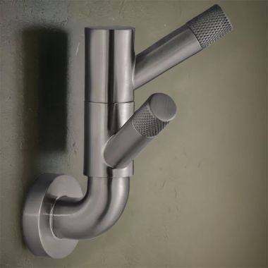 Click here to see Brizo 693537-SL Brizo Litze Rotating Double Robe Hook with Knurling, Brilliance Luxe Steel - 693537-SL