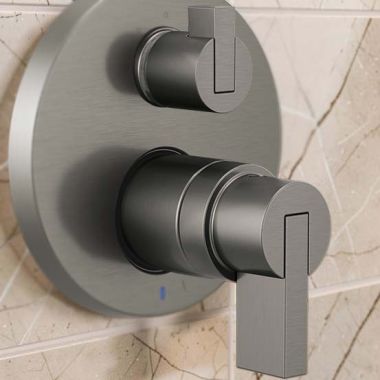 Click here to see Brizo HL75P32-SL Brizo Litze Pressure Balance Lever Handle Kit with Diverter and Temperature Control, ADA, Brilliance Luxe Steel - HL75P32-SL